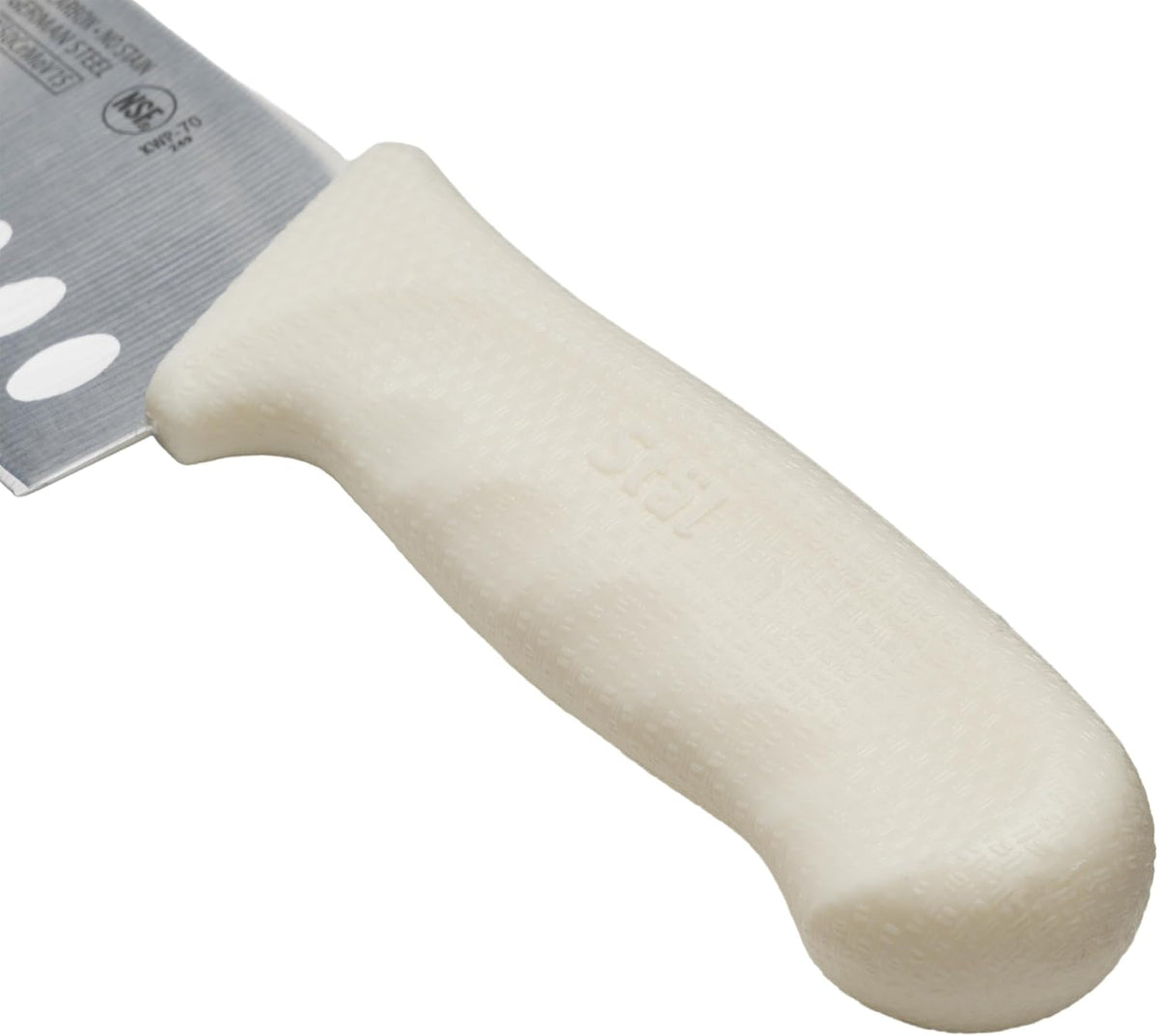 7" High Carbon Steel Japanese Santoku Chef Knife, White