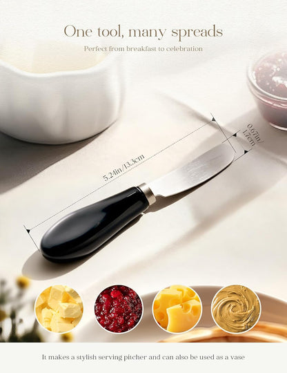 Stainless Steel Butter Spreader Knife with Handle for Kitchen White