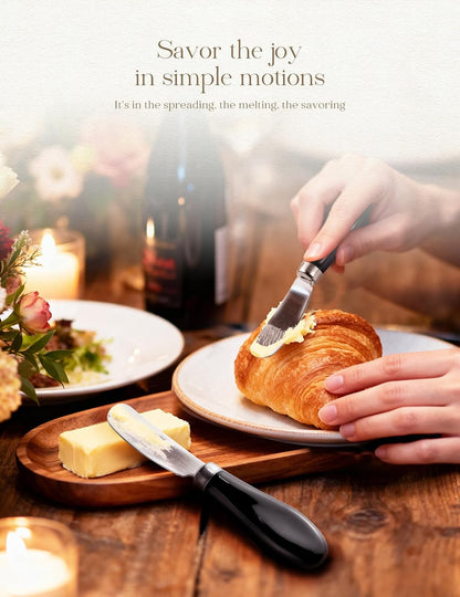 Stainless Steel Butter Spreader Knife with Handle for Kitchen White