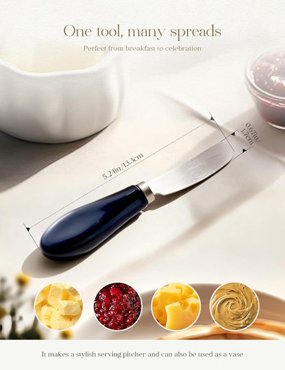 Stainless Steel Butter Spreader Knife with Handle for Kitchen White