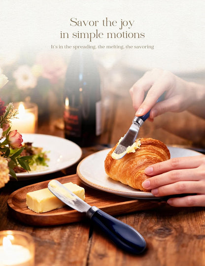 Stainless Steel Butter Spreader Knife with Handle for Kitchen White