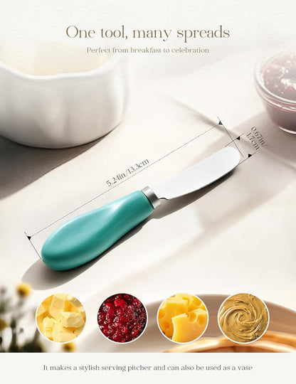 Stainless Steel Butter Spreader Knife with Handle for Kitchen White