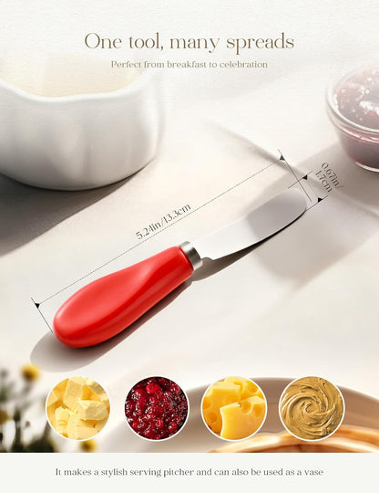 Stainless Steel Butter Spreader Knife with Handle for Kitchen White