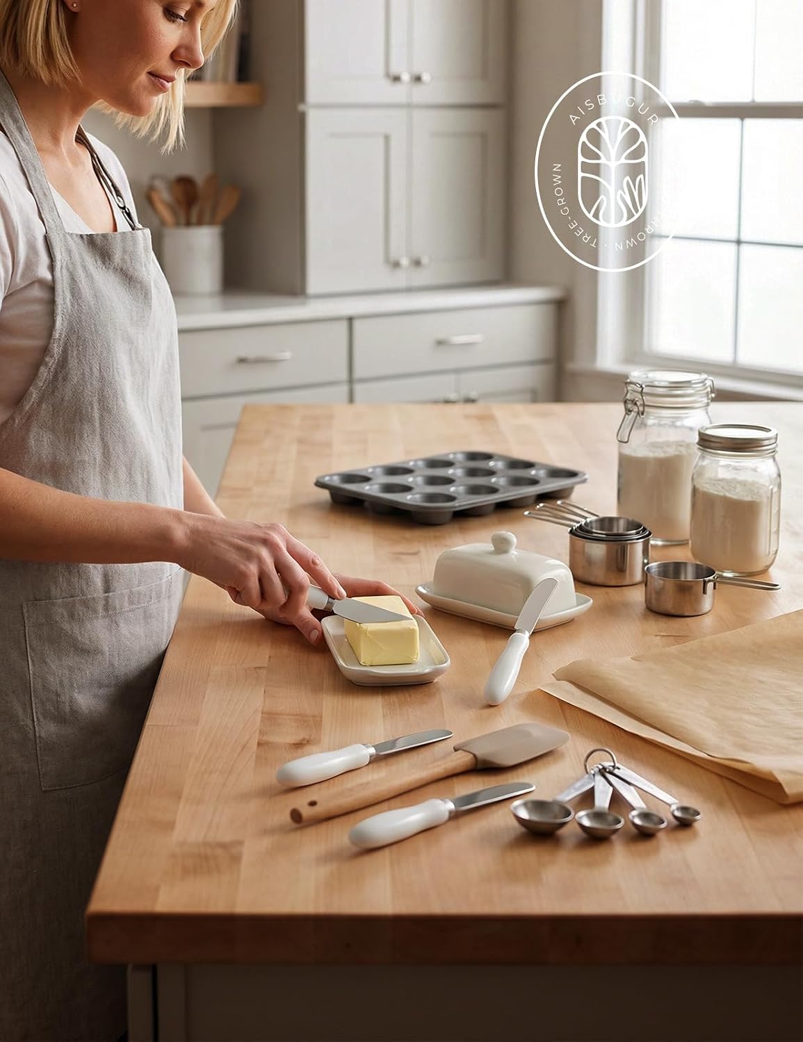 Stainless Steel Butter Spreader Knife with Handle for Kitchen White