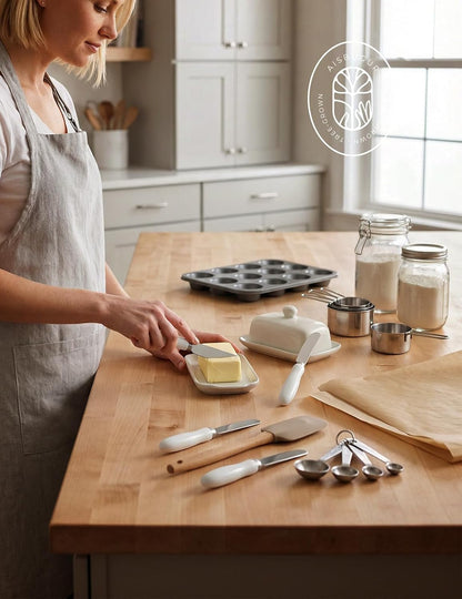 Stainless Steel Butter Spreader Knife with Handle for Kitchen White