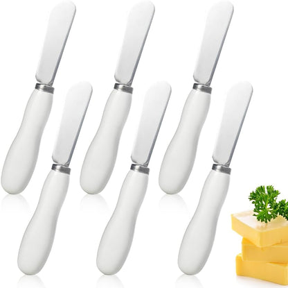 Stainless Steel Butter Spreader Knife with Handle for Kitchen White