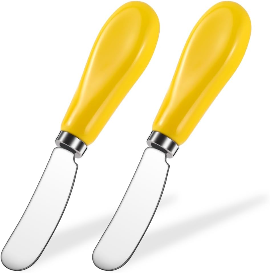 Stainless Steel Butter Spreader Knife with Handle for Kitchen White