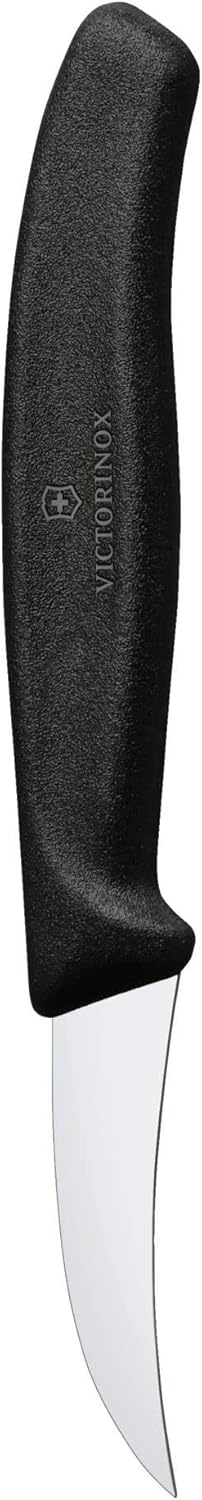 Swiss Classic Curved Shaping Knife - Dishwasher Safe and Non-Slip Handle, Black 2.5 in