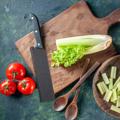 2 Pcs Knife Covers or Sleeves 8" x 2.2" Knife Edge Guard Universal Waterproof Kitchen Knife Sheath, Chef Knife Sheath, Plastic Knife Cover for Kitchen Knives, Black
