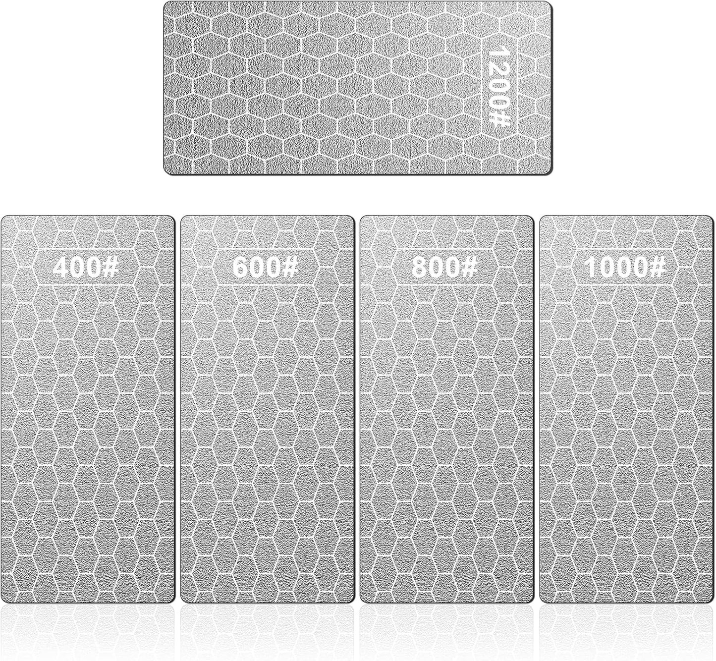 Diamond Sharpening Stone,3 Side 400/1000/6000 Grit Premium Industrial Diamond & Ceramic Whetstone Knife Sharpener Stone With Edge Grip holder and Non-slip Base