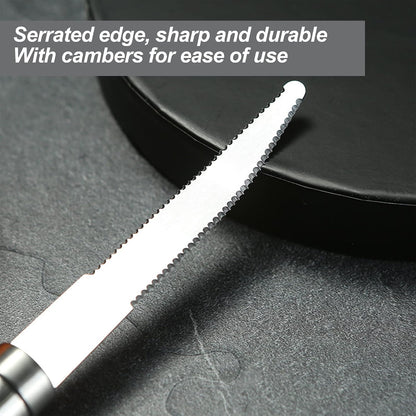 Stainless Steel Serrated Grapefruit Knife, 3.9 inches, Silver, Easy Peeling, Slicing, Coring, Dishwasher Safe