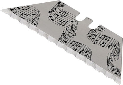NDZ Performance Serrated Steel Blade Replacement for Utility Knife & Box Cutters, Custom Double Sided Laser Engraved Designs, Silver - Skull - 3 Pack