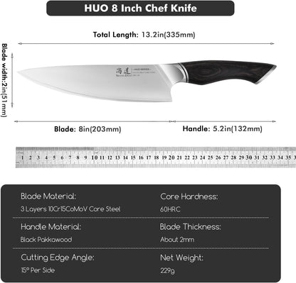 SHANGDAO 7 Inch Japanese Santoku Chef Knife, VG10 Stainless Steel Kitchen Cooking Knife with Pakkawood Handle Gift Box