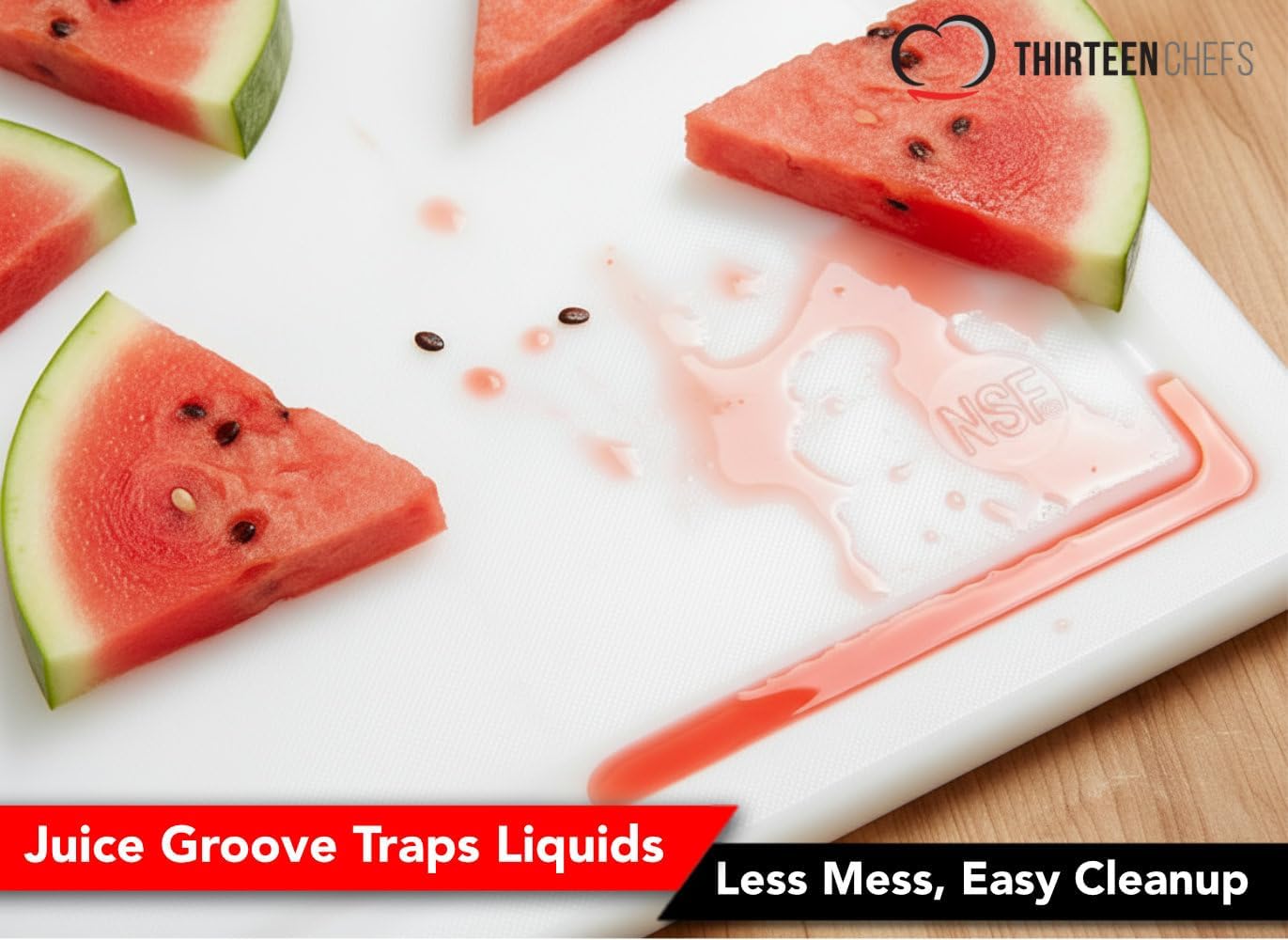 Commercial Grade Plastic Cutting Board with Juice Groove - 18 x 12 Inch for Carving Meat, Grilling, BBQ - 1/2" Thick White HDPE Poly for Food Service