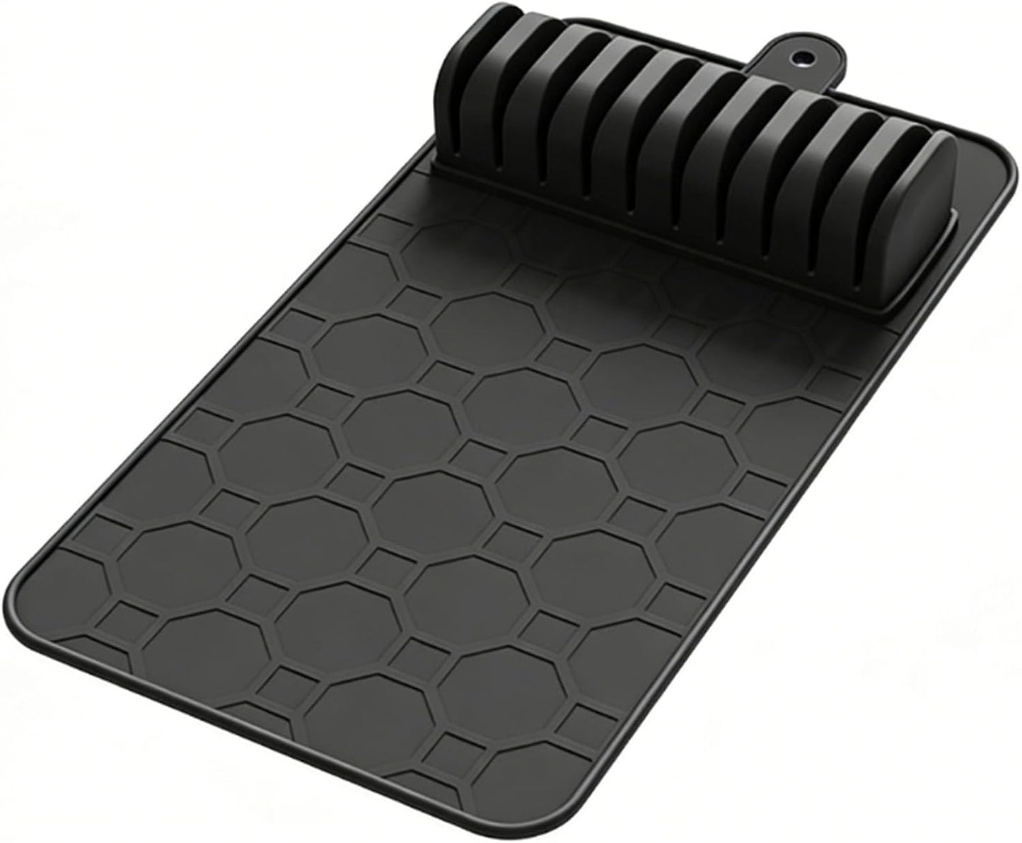 Luqeeg Cleaver Drawer Organizer 10 Slots Detachable Knife Holder Dishwasher Safe Detachable Drawer Organizer Design with Soft Grip Lining for Kitchen Cutlery Cleaver Storage (Black)