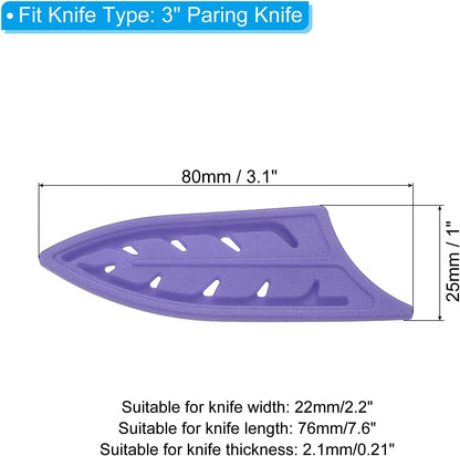 PATIKIL Plastic Safety Knife Cover Sleeves for 3" Paring Knife, 2 Pack Knives Blade Guard Blade Protector Universal Knife Sheath for Kitchen, Blue