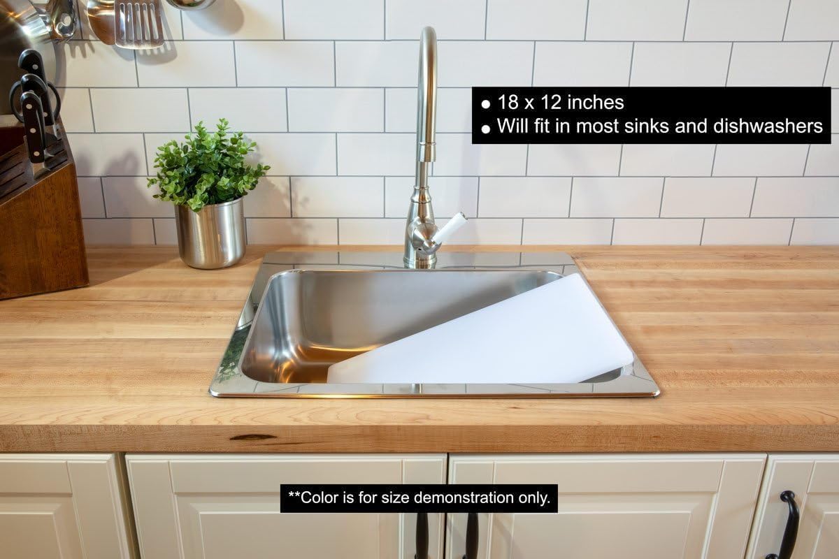 Thirteen Chefs Plastic Cutting Board - 18 x 12 x 0.5 Inch, Professional Grade HDPE, NSF Approved, Large Size and Dishwasher Safe
