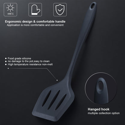 RAXCO Kitchen Utensils Set For Cooking-7 Cooking Utensils,5 Kitchen Utensils,6 Knife set,utensilios de cocina(18-in-1) (Black)