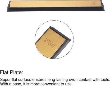 uxcell Diamond Sharpening Stone, 6" x 0.8" (150mm x 20mm) 80 Grits Titanium Coated Whetstone Sharpener Grinding Plate Hand Tool