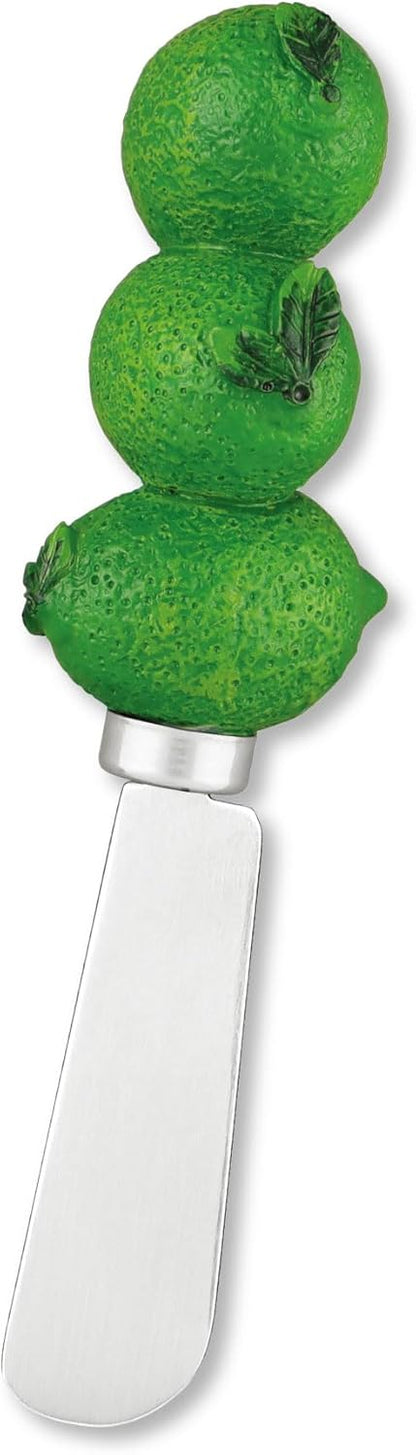 Supreme Housewares Pineapple Cheese Spreaders, Hand-Painted Resin Handles with Stainless Steel Blades for Spreading Cream Cheese, Butter, Jam, or Sandwich, Set of 4