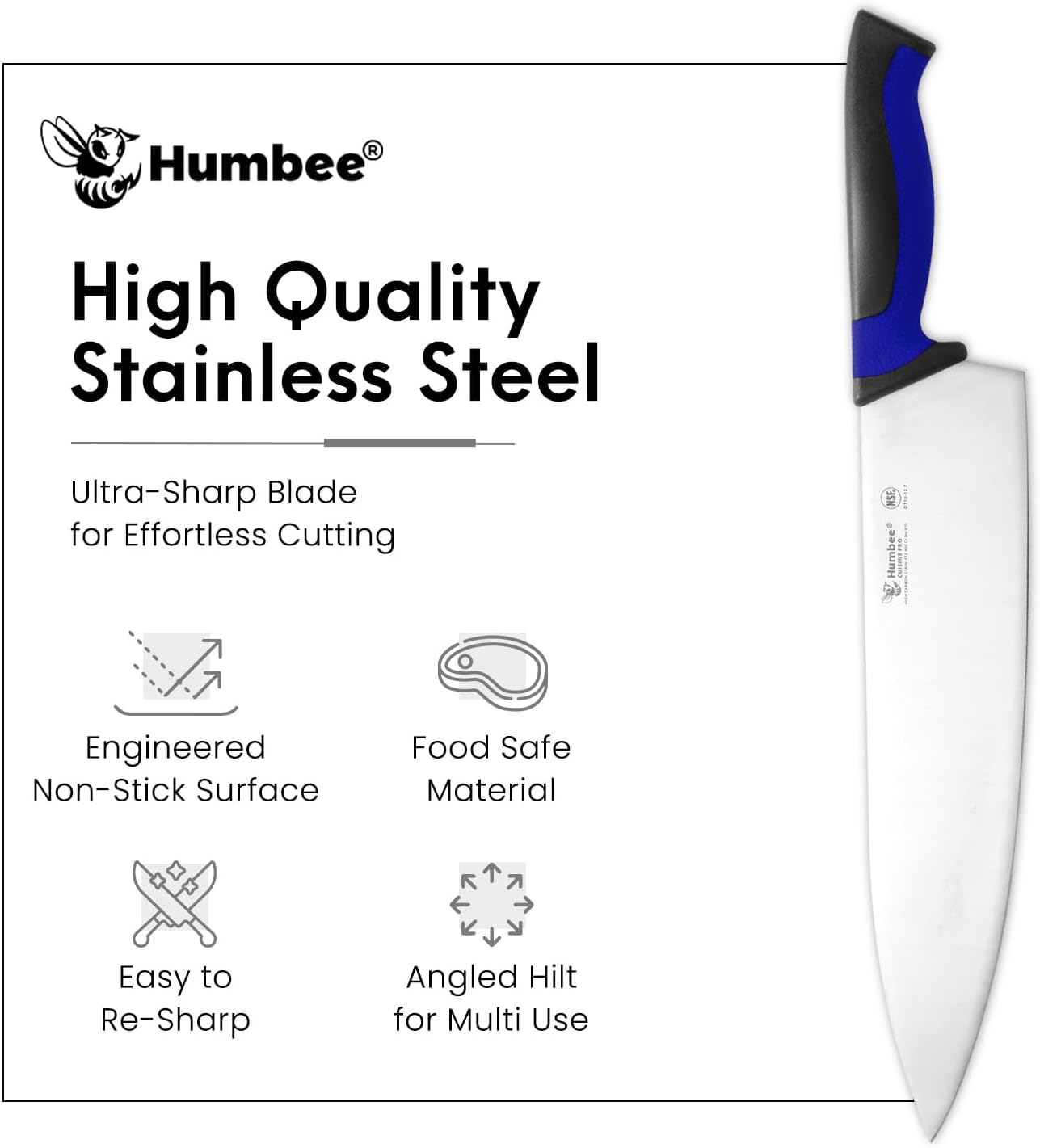 7.5-Inch Nakiri Knife, High Carbon Stainless Steel Hollow Grind Blade, Razor Sharp Edge, Ergonomic Non-Slip Handle, Cleaver Style, DT-50 Series, Orange