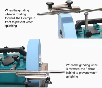 110V Electric Knife Sharpener，10in Water-cooled Grinder Electric Knife Sharpener Low Speed Grinding Machine，for Sharpening Chisels And Planer Blades Edge Tools