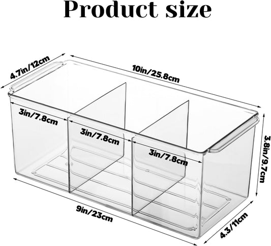 Rainmae Cutlery Storage Organizer, Plastic Silverware Caddy Organizer for Kitchen Countertop Organization - Holds Fork, Knife, Spoon, Tableware Storage Box for Kitchen Table Countertop Outdoor Picnic