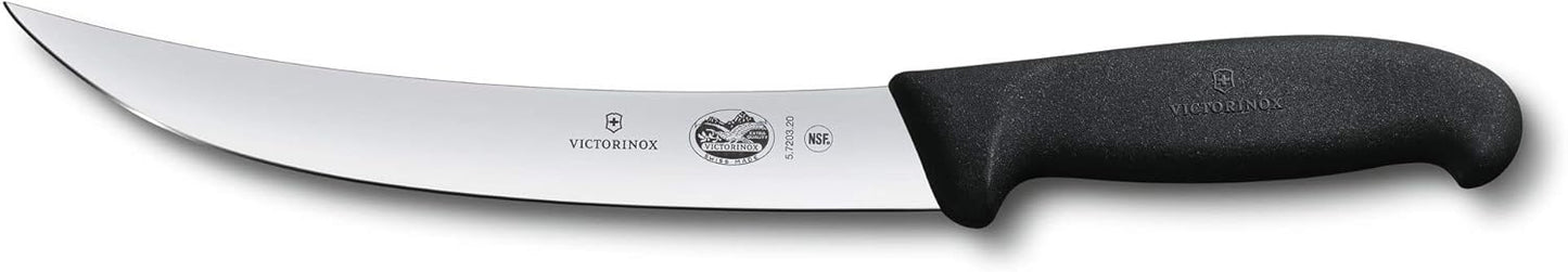 Victorinox Knife Set - Swiss Army Field Dressing Kit, 7-Piece Kitchen Knife Set, Kitchen Knives for Butcher/BBQ with Fibrox Handles, 10" Honing Steel and Case - Black