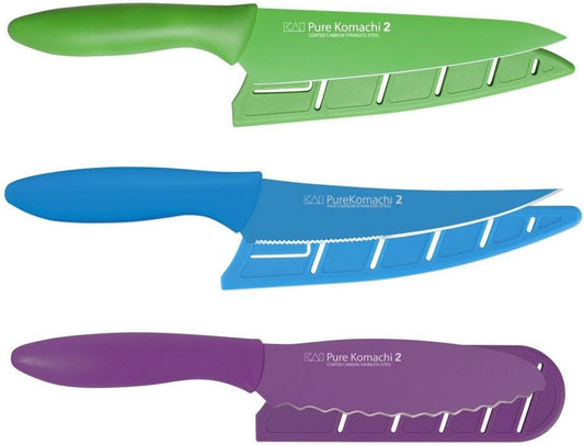 2 3pc Utility Knife Set - 6" Utility, 6" Multi & 6" Sandwich c