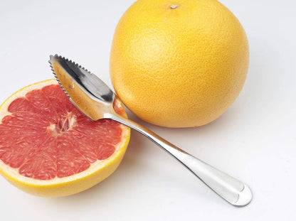 JUCOXO Grapefruit Spoons Set, 4 Pieces 6.1 inch Stainless Steel Half Serrated Citrus Fruit Vintage Dessert Spoons Gift for Kitchen
