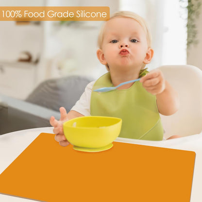 Extra Large Dark Green Countertop Mat - Silicone Table Kitchen Desk Mat - Non-Slip & Heat Resistant - Dinner Placemat Pastry Dough Rolling Mat - Colors A