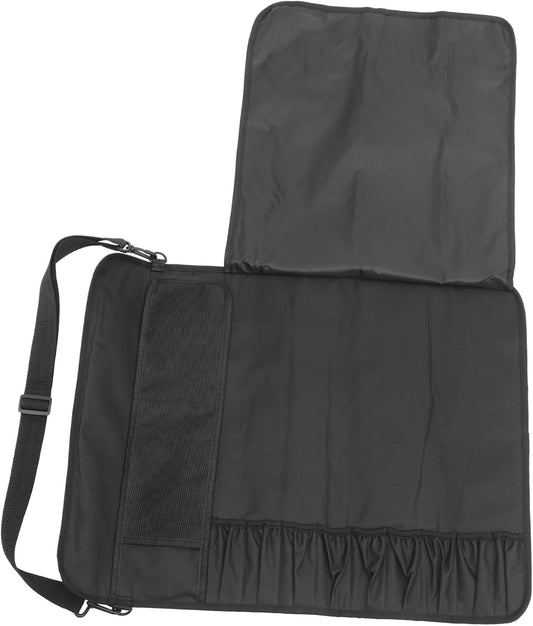 TIDTALEO Chef Roll Bag Shoulder Strap Cutlery Holder Organizer Knives Kitchen Tool Pouch Mesh Pocket