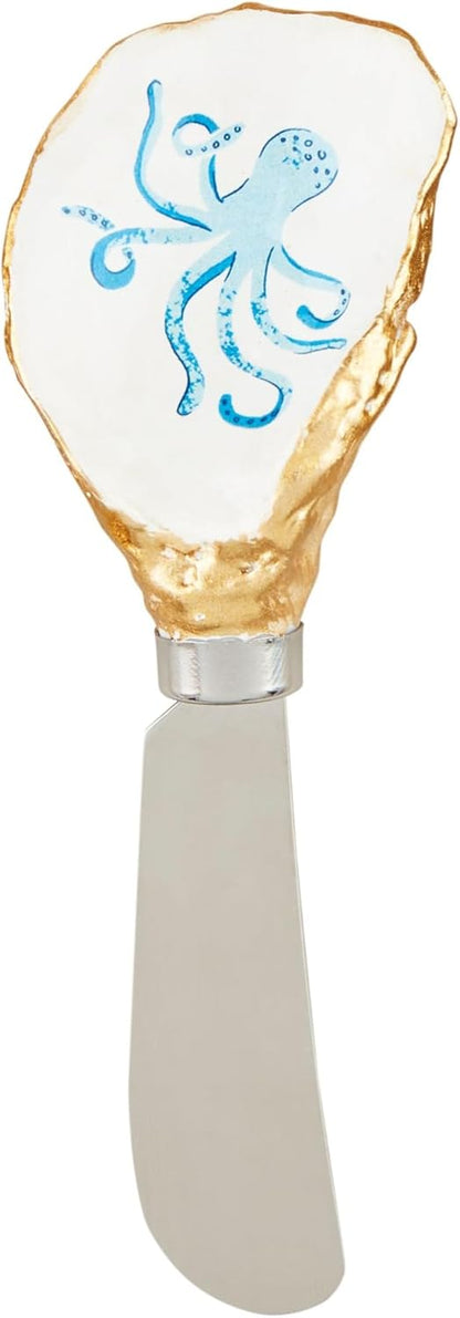 Mud Pie 5 1/2" Oyster Icon Spreader, Octopus