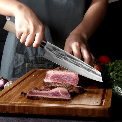 Waterboss,Japanese Sushi Chef Knife Salmon Knife Slicer Razor Sharp Sashimi Watermelon Knives, 5Cr15mov Stainless Steel Sashimi Yanagiba Knife, Maple Handle, 11.8inch (300mm)