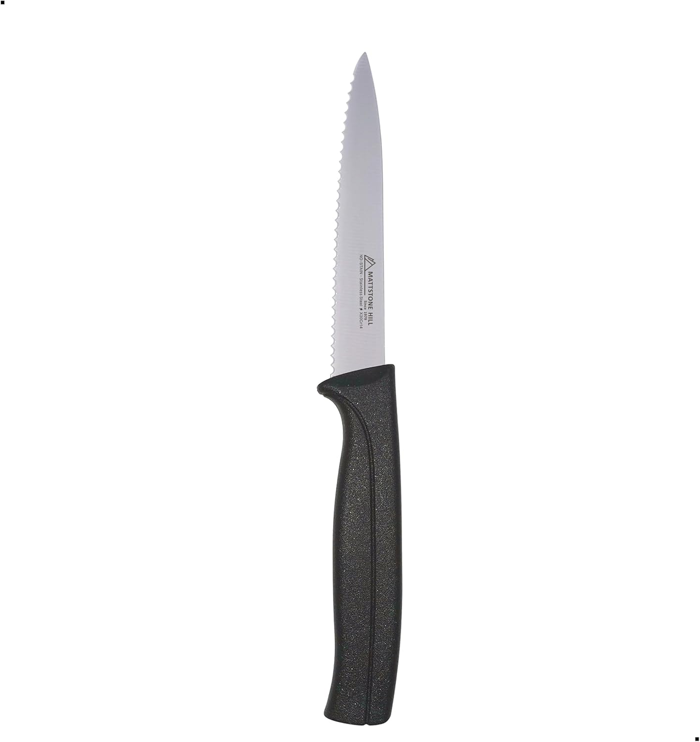 Kitchen Utility Knife - MATTSTONE HILL 4 Inch Paring Knife, Small Fruit & Vegetable Knife, Premium German Stell Blade, Black Handle