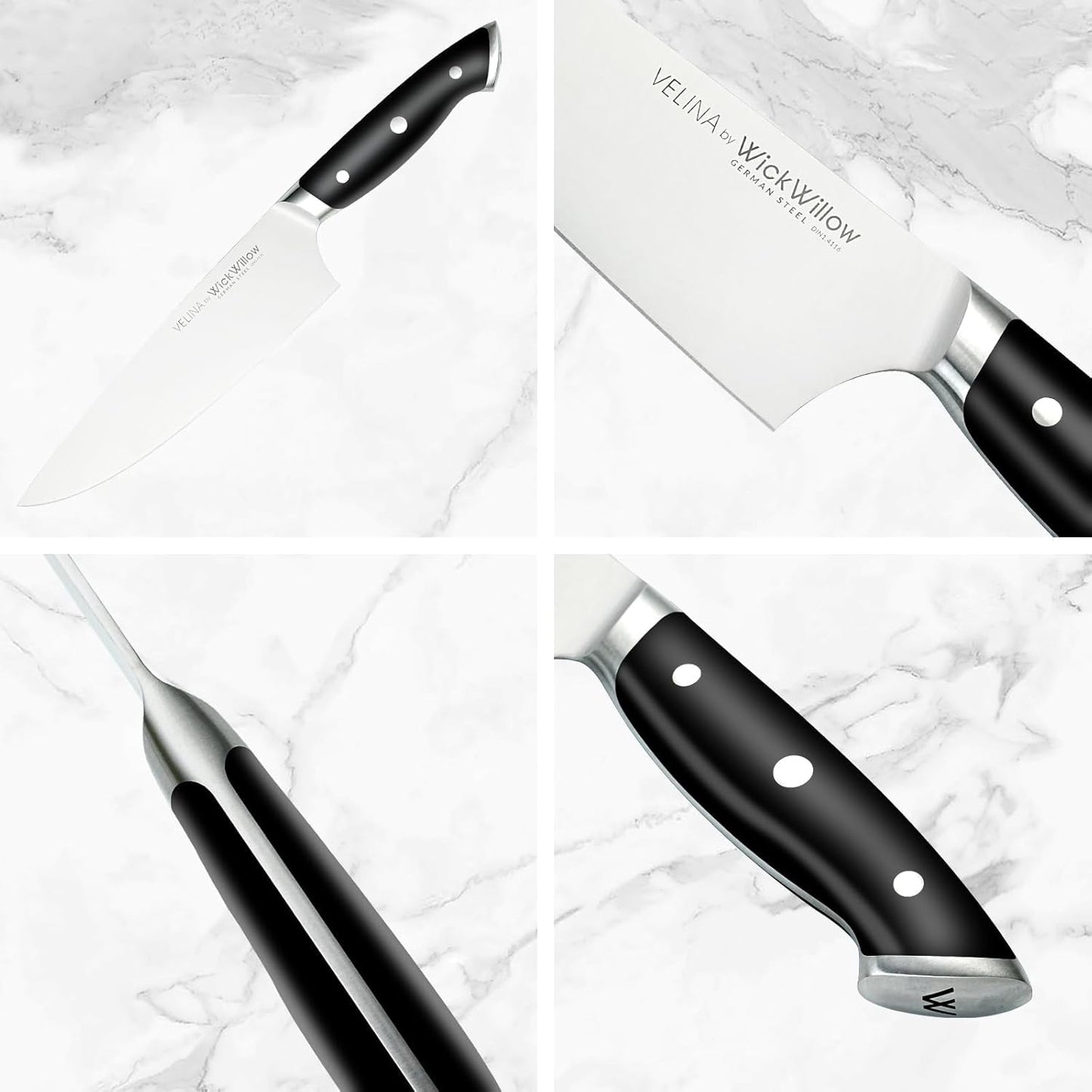 WICKWILLOW 10" Bread Knife – Razor Sharp German Steel – Serrated Knife for Homemade Bread & Sourdough – Full Tang & Ergonomic Handle – Gift Box – Velina Series
