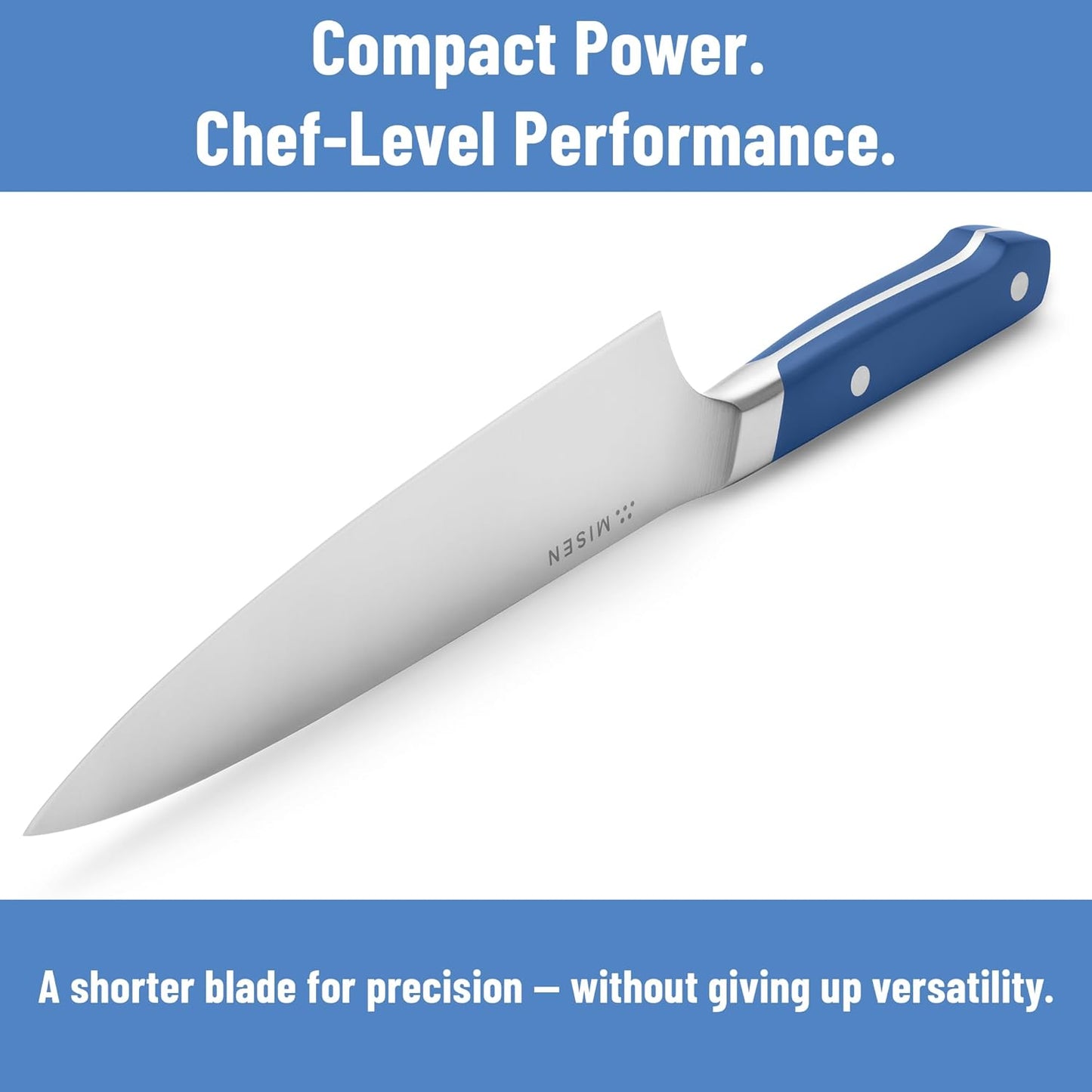 Misen 8" Chef Knife – High Carbon Japanese AUS-10 Stainless Steel – Hybrid German & Japanese Blade – Precision Kitchen Knife for Professionals & Home Cooks – Ultimate Cutting Performance - Green
