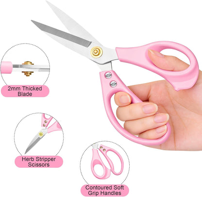 All Purpose Kitchen Scissors, Kitchen Shears Heavy Duty - Dishwasher Safe Food Scissors- Multipurpose Cooking Shears for Meat Poultry Food, Herbs, and Fish, Comfort Grip Handles, White