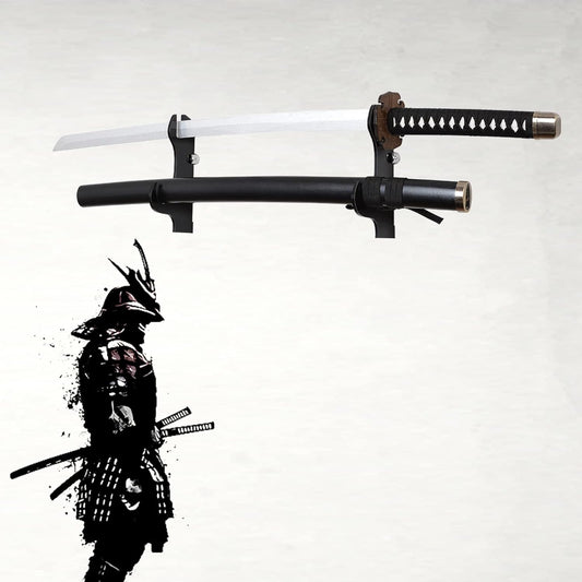 Samurai Knife Holder - Wall Mount - 2 Sets Black Plexiglass - Display Knives, Samurai Swords, Sabres, Chinese Swords, Staff