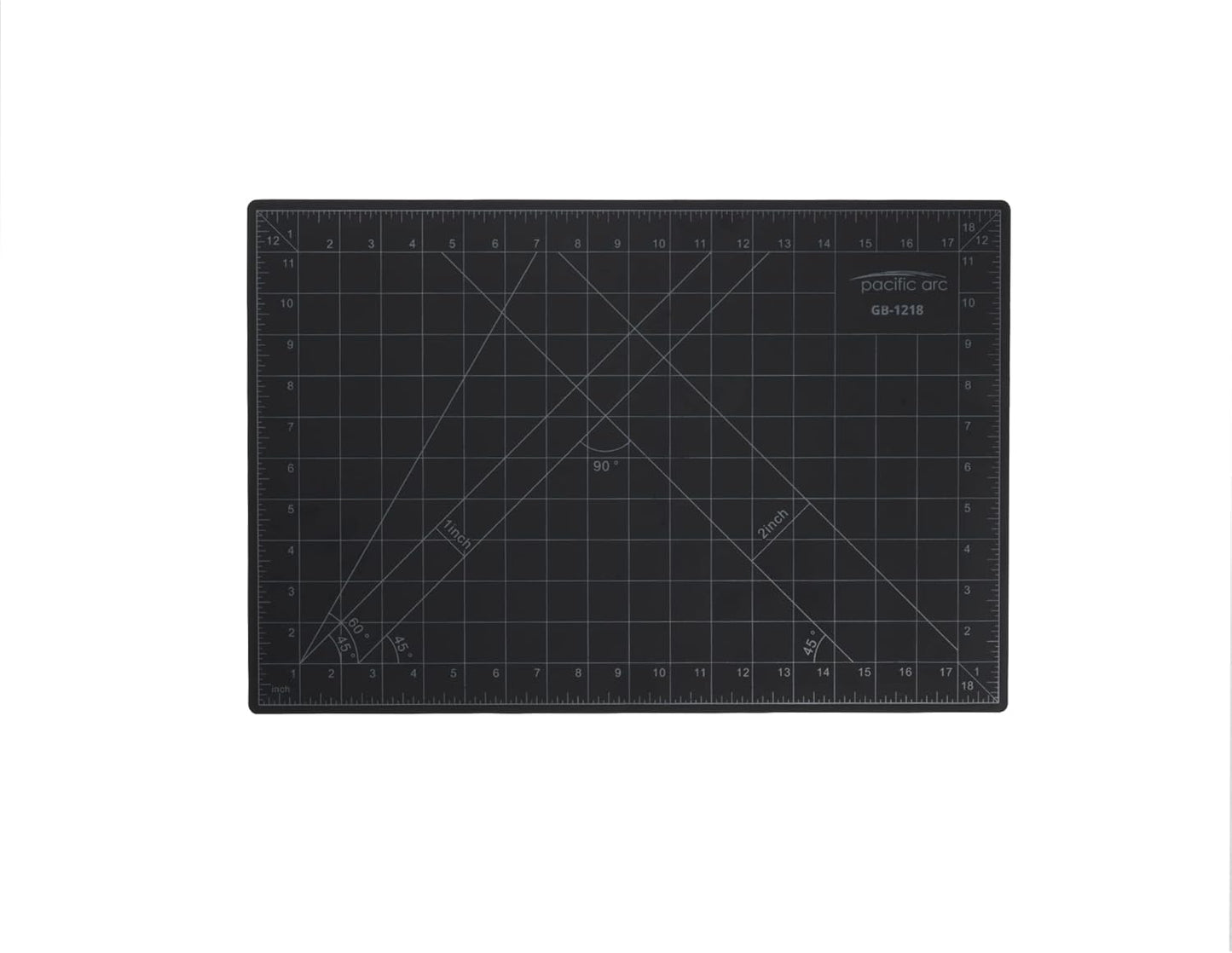 Pacific Arc Double Sided Self Healing Cutting Mat - Thick and Durable Vinyl Rotary Cutting Mat for Sewing & Scrapbook Paper Cutting Mat (09"x 12")