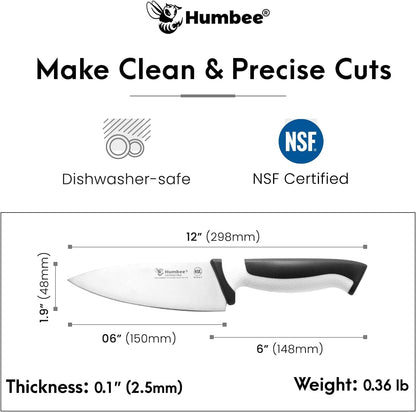 7.5-Inch Nakiri Knife, High Carbon Stainless Steel Hollow Grind Blade, Razor Sharp Edge, Ergonomic Non-Slip Handle, Cleaver Style, DT-50 Series, Orange