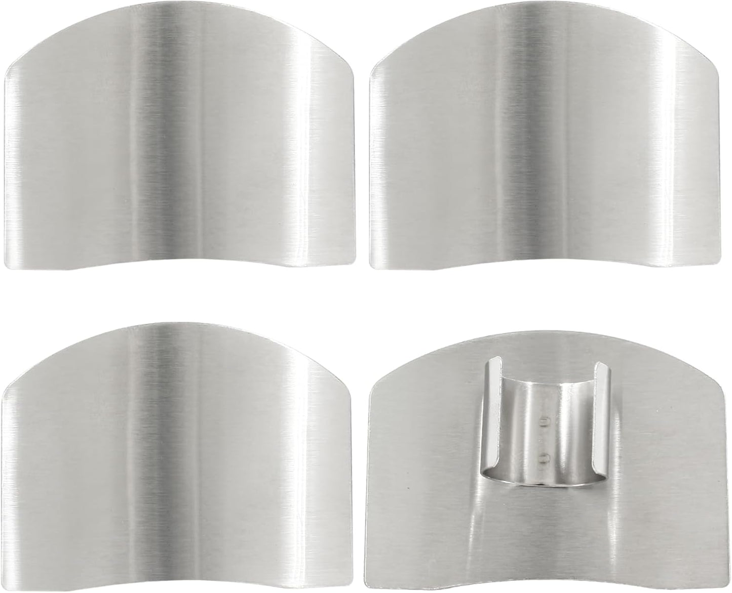 4 Pcs Stainless Steel Finger Guards, Finger Protectors Cutting, Slicing, Dicing, Chopping Vegetables Kitchen Tool Knife Shields Guards Avoid Hurting