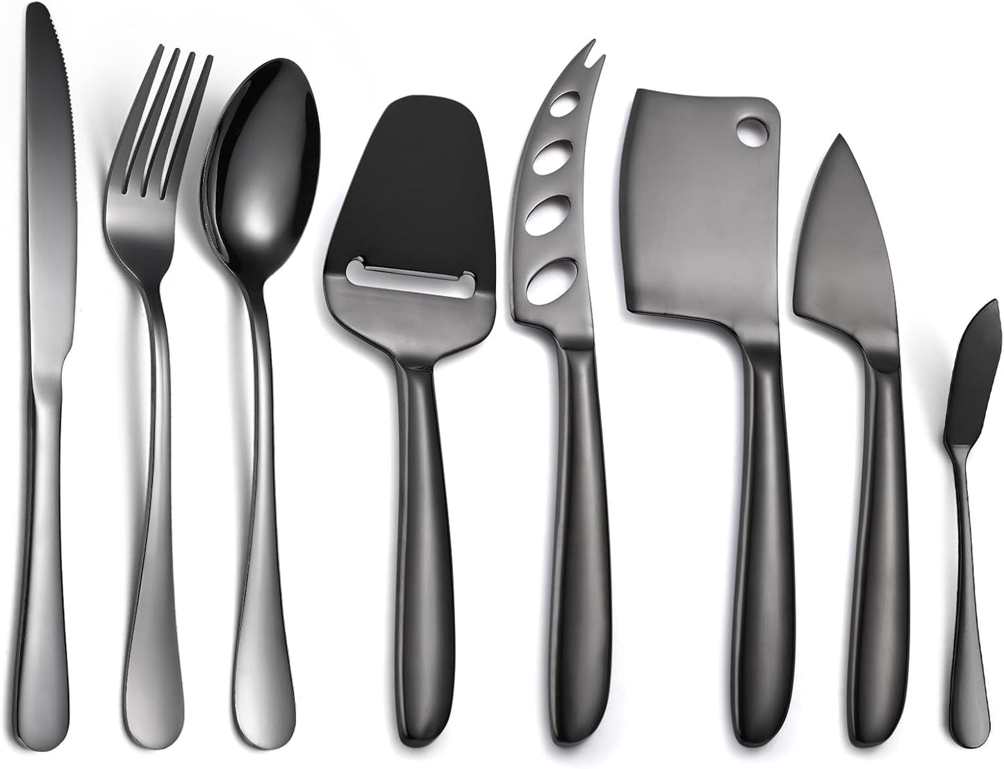Copper Cheese Knives Set 7 Pieces Stainless Steel Kitchenware Utensils Gadgets 7 Pieces Cheese Knife,Cheese Spreader,Cheese Forks,Cheese Slicer,Cheese Cutter,Butter Knife