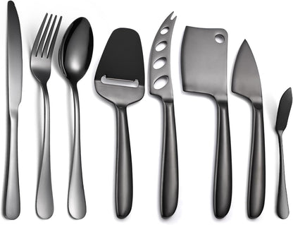 Copper Cheese Knives Set 7 Pieces Stainless Steel Kitchenware Utensils Gadgets 7 Pieces Cheese Knife,Cheese Spreader,Cheese Forks,Cheese Slicer,Cheese Cutter,Butter Knife