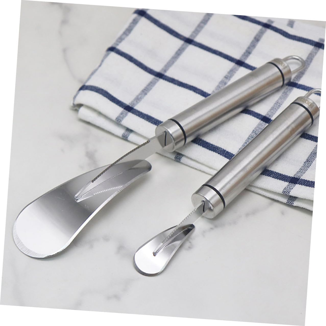 YARNOW 2pcs Orange Peeler and Grapefruit Knife Set Stainless Steel Citrus Peeling Tool Kitchen Accessory for Home Fruit Preparation