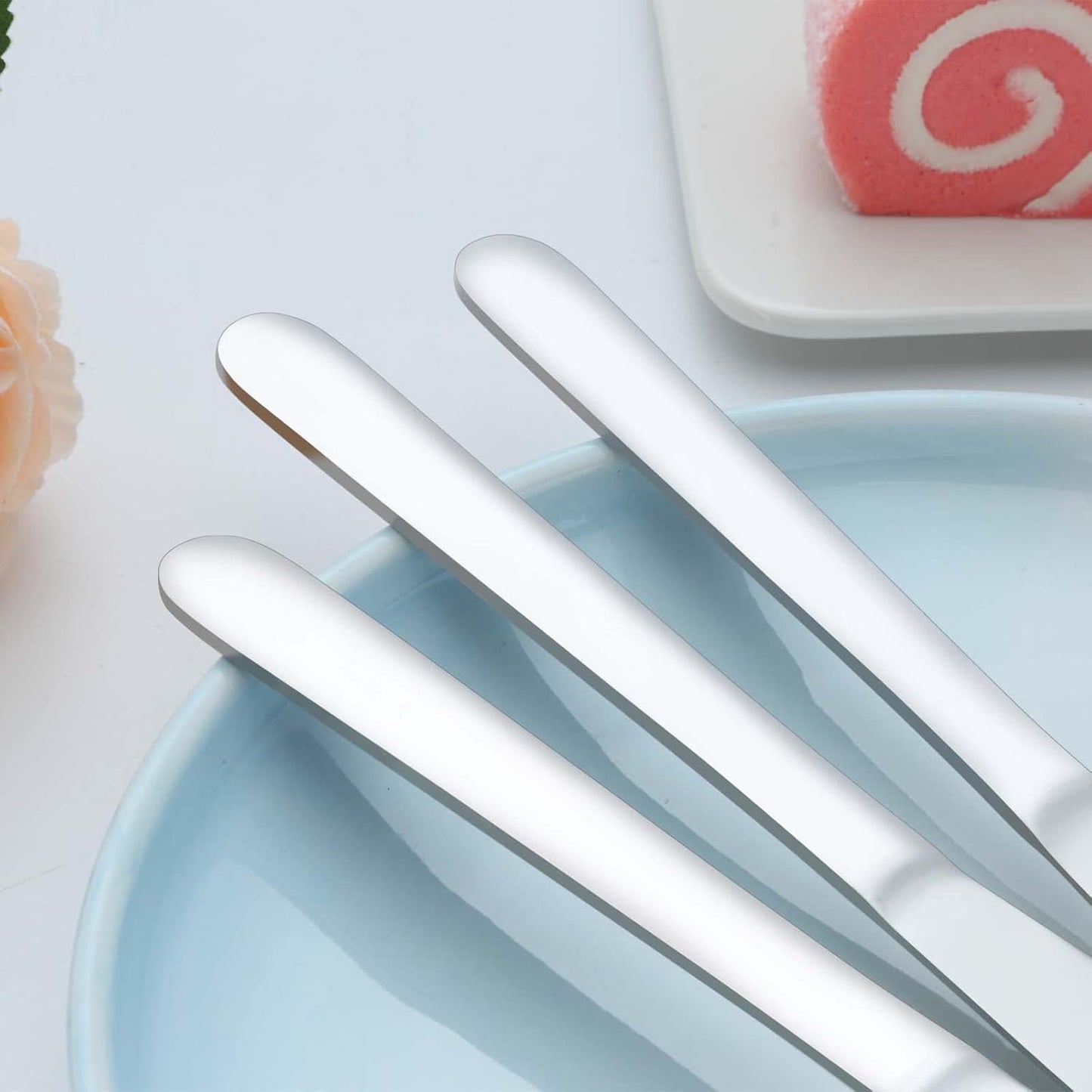 24 Pieces Knives Set - 9 Inches Dinner Knives, Butter Knife, Food Grade Stainless Steel Table Knife Set, Dishwasher Safe & Mirror Polished, Knife Silverware for Home/Restaurant/Kitchen