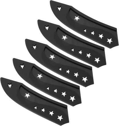 PATIKIL Plastic Safety Knife Cover Sleeves for 7" Boning Knife 7.5 x 1.9 Inch (LxW), 5 Pack Knife Blade Guard Protector Universal Kitchen Knife Sheath for Kitchen Bar, Black