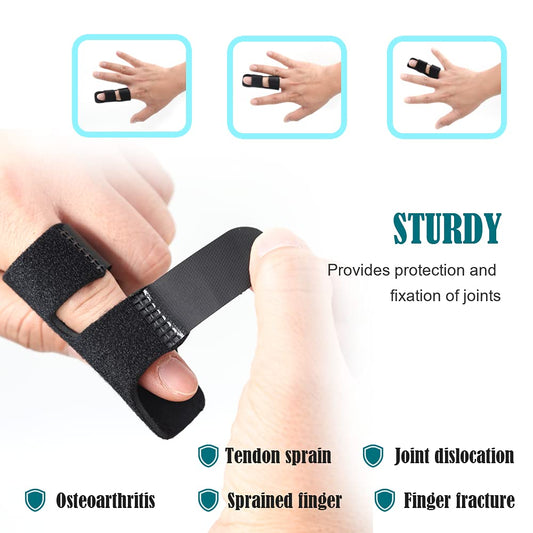 NSKONGDODO 4 Pcs Trigger Finger Splints/Brace for Knuckle Immobilization,Broken Protector and Straightening Arthritis Relief,Pain Relief,Fits Index,Middle, Ring Fingers