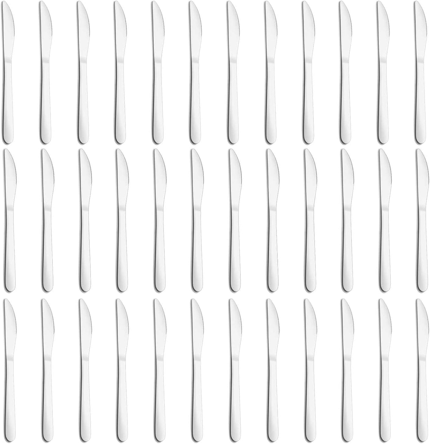 36-Piece Butter Knives, Dinner Knife Set (9 Inches), Food Grade Stainless Steel Table Knife, Knives Silverware for Home/Restaurant/Kitchen, Dishwasher Safe & Mirror Polished