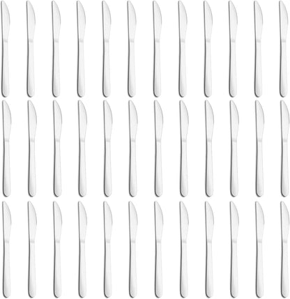 36-Piece Butter Knives, Dinner Knife Set (9 Inches), Food Grade Stainless Steel Table Knife, Knives Silverware for Home/Restaurant/Kitchen, Dishwasher Safe & Mirror Polished